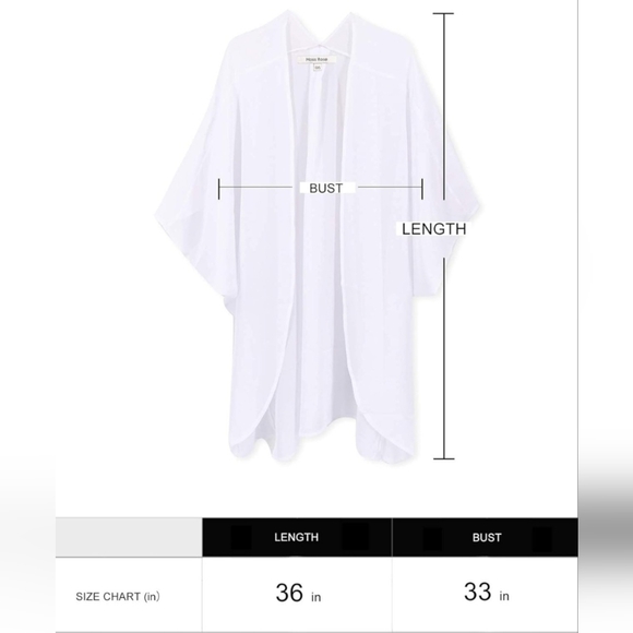 MOSS ROSE WHITE KIMONO - Picture 3 of 5